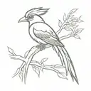 quetzal bird tattoo design idea