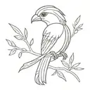 quetzal bird tattoo design idea