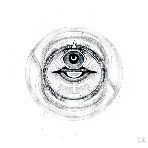 infinity symbol with evil eye tattoo design idea