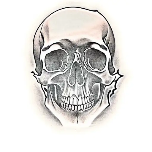 Roulett cigar Money skull tattoo design idea