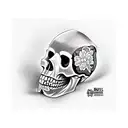 Roulett cigar Money skull tattoo design idea