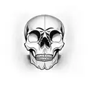 Roulett cigar Money skull tattoo design idea