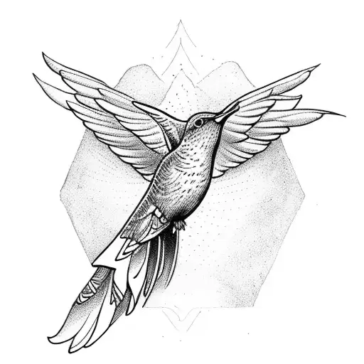 st micheal. humming bird tattoo design idea