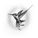 st micheal. humming bird tattoo design idea