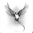 st micheal. humming bird tattoo design idea