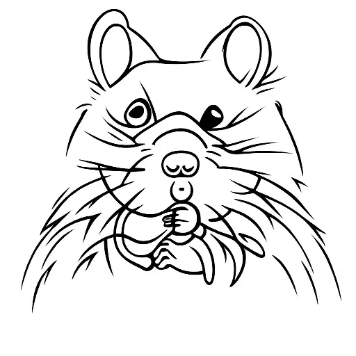 rocker hamster tattoo design idea