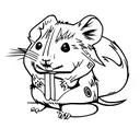 punk hamster tattoo design idea