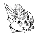 punk hamster tattoo design idea