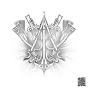 crotch tatoo with spade tattoo design idea