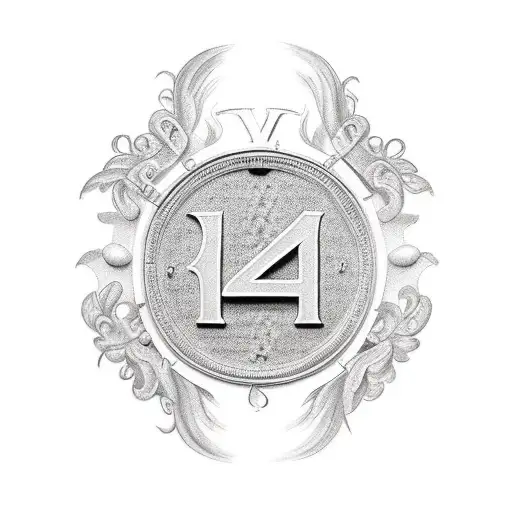 24 in Roman Numerals tattoo design idea