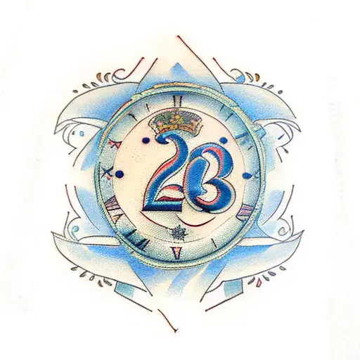 Number 24 in Roman Numerals tattoo design idea