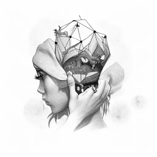 Dreamer in the world tattoo design idea