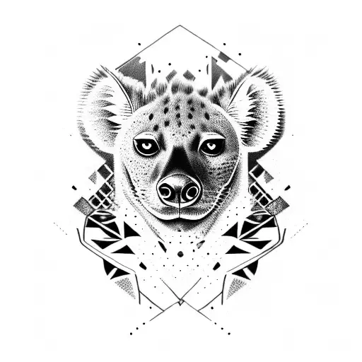 hyena tattoo design idea