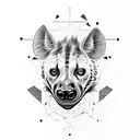 hyena tattoo design idea
