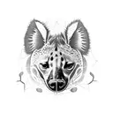 hyena tattoo design idea