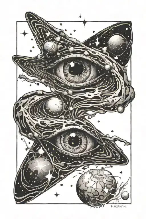 nebulus stars black whole birth of a universe skin tear tattoo design idea