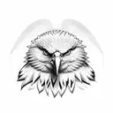 eagle, snake, barbed wire, feminine tattoo design idea