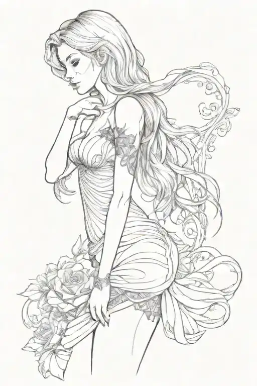 full body Aphrodite realistic sexy girl shoulder tattoo tattoo design idea