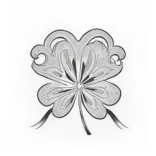 Clover Five leaf  tattoo design idea