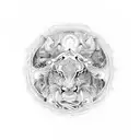 An intricate design featuring a white tiger and elephant surrounded by celestial elements representing Gemini and Aquarius tattoo design idea