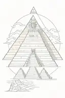 Aztec pyramid tattoo design idea