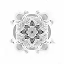 Floral patterns with mandala pattern tattoo design idea