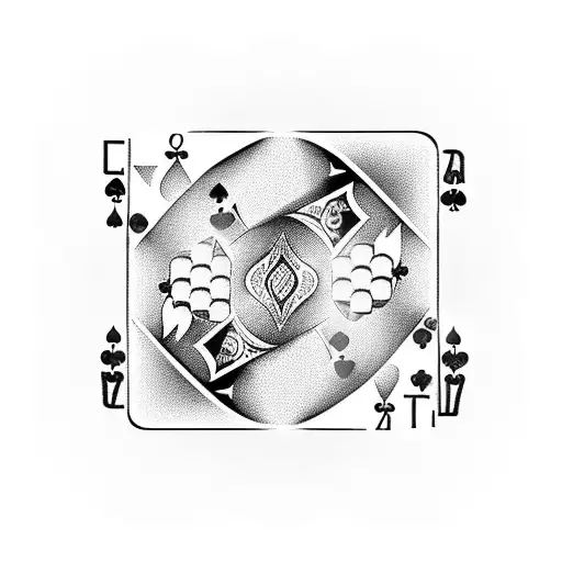 poker chips with flames tattoo design idea