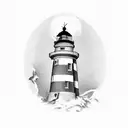 Lighthouse tattoo design idea