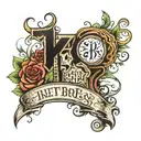 custom number 1975 tattoo design idea