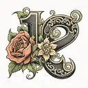 custom number 1975 tattoo design idea