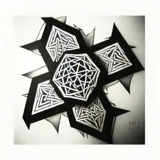 cyber sigil arm band tattoo design idea