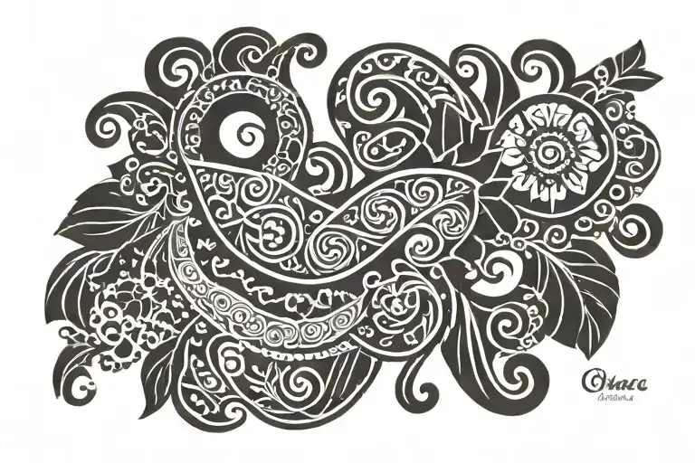 ohana with maori design tattoo design idea