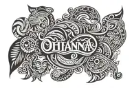 ohana with maori design tattoo design idea