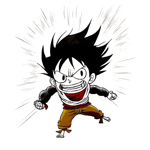 luffy gear 5  tattoo design idea