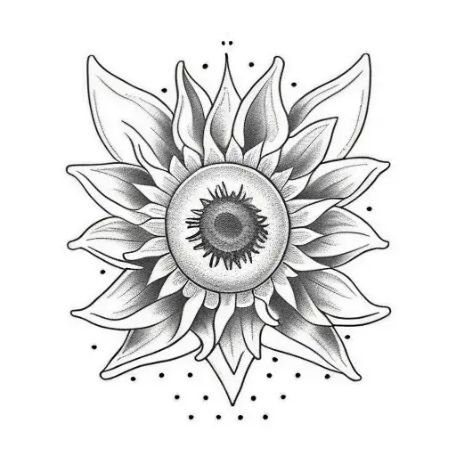 simply meant to be with sunflower  tattoo design idea