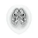 a balance with a realistic heart on one side and a realistic brain on the other side tattoo design idea