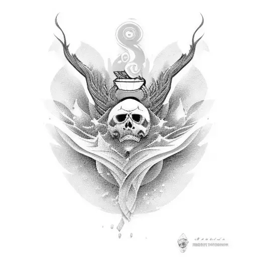 Imagina un tatuaje donde se fusionen la delicadeza de una paloma en reposo y la sofisticación de una copa de vino. Esta  tattoo design idea