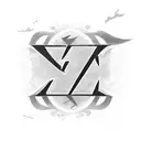 A stylized Roman numeral VIll • XXIV • MCMLXXIII forming the shape of a lightning bolt, symbolizing the client's passion for both music and cybersecurity tattoo design idea