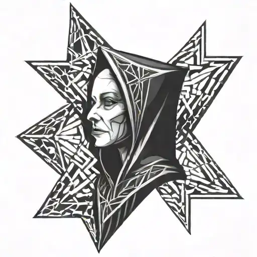 sinister nun tattoo design idea