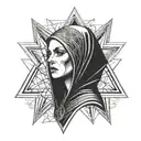 sinister nun tattoo design idea