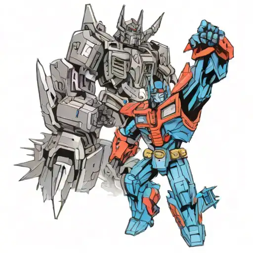 Optimus prime versus Megatron tattoo design idea