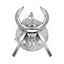 viking axe tattoo design idea