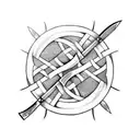 viking axe tattoo design idea