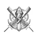 viking axe tattoo design idea