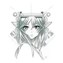 Nissian Skyline with an anime girl tattoo design idea