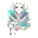 Nissian Skyline with an anime girl tattoo design idea