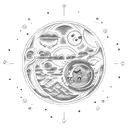 Sun and Moon tattoo design idea