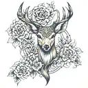 deer cross tattoo design idea