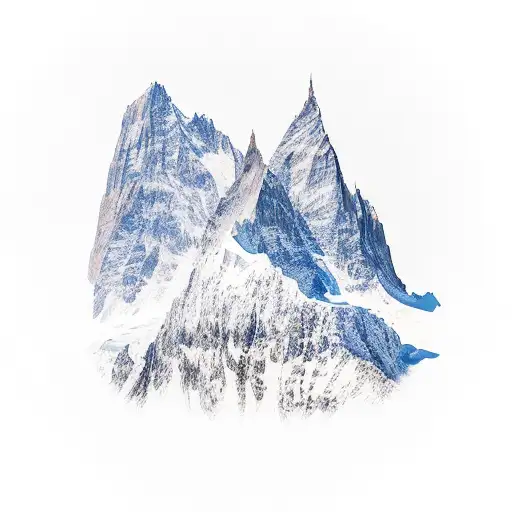 Mont blanc peak tattoo design idea