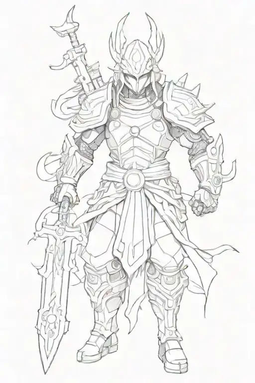 Gods soldier in kanji characters tattoo design idea